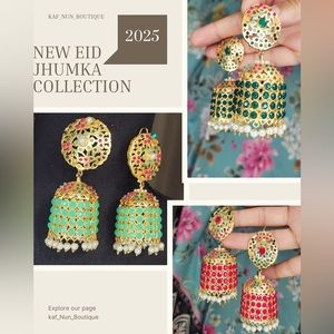One set each available. Colorful pop jhumkas